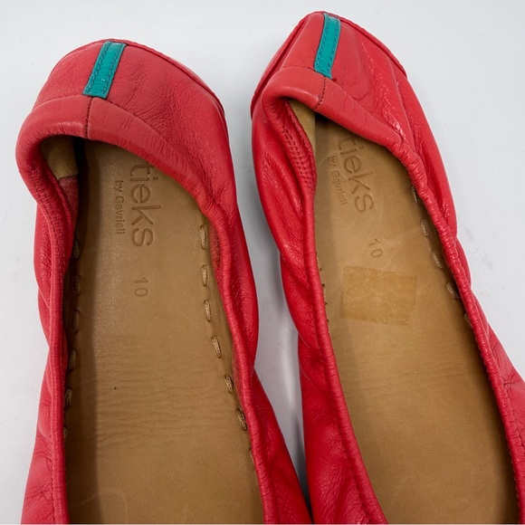 Tieks Poppy Coral Red Ballet Flats Womens Size 10 - Picture 5 of 9